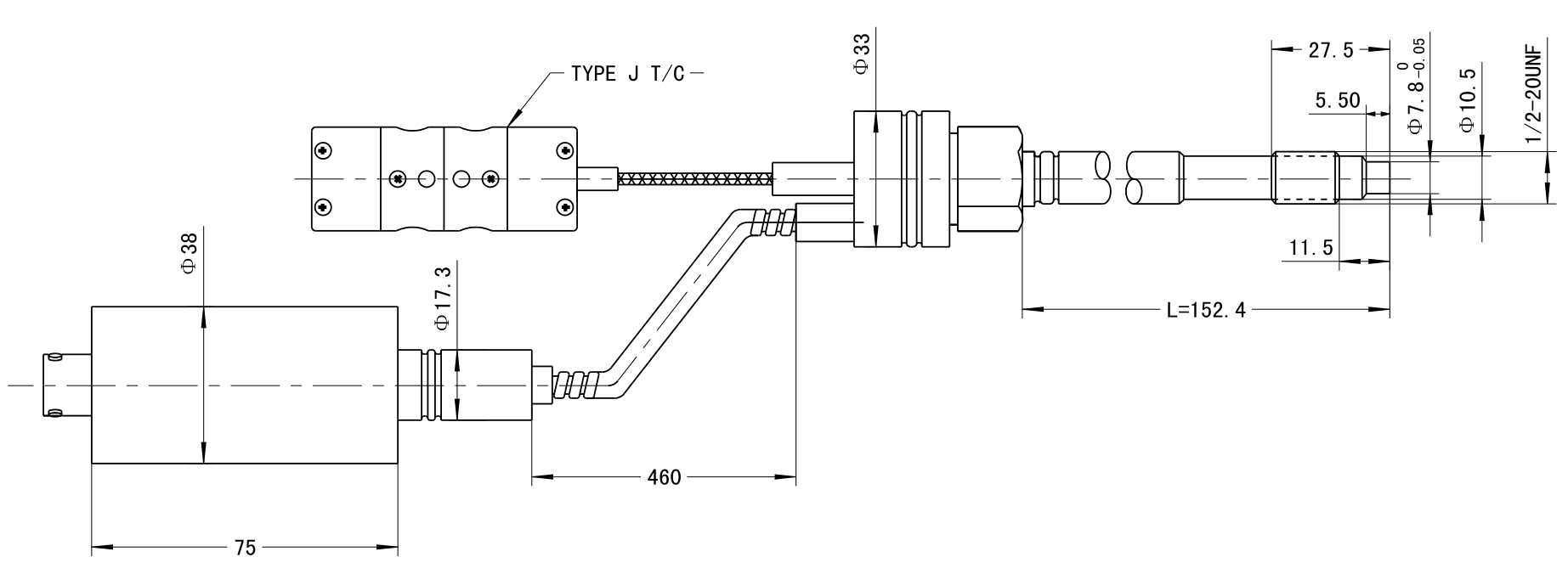 PTL124-T尺寸圖 PTL124-T尺寸圖